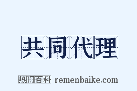 共同代理是什么意思的图片